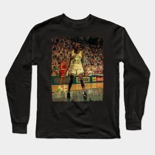 Shawn Kemp - Vintage Design Of Basketball Long Sleeve T-Shirt